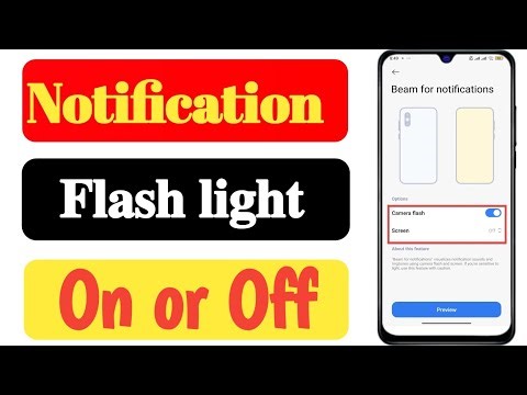Notification Flash Light Setting On/Off | Mobile Notification Light Setting Guide