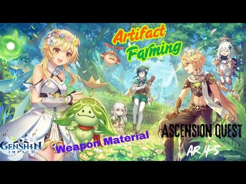 AR 45 Ascension Quest! ⚔️ Weapon Materials & Artifact Farming | Genshin Impact Live Stream