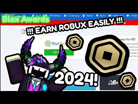 EARN ROBUX BY DOING EASY THINGS !!! (2024) | [ BLOX AWARDS]