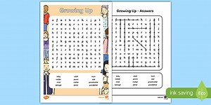Growing Up Word Search