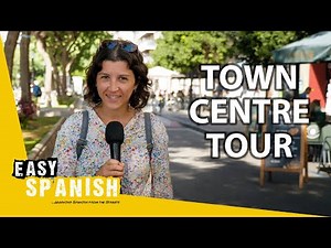 Slow Spanish Walk Around Town | Super Easy Spanish 132