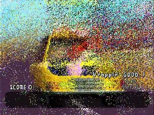 Parappa Stage 2 but only 75000 pixels can change per second prioritised randomly