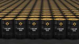 Crude oil barrels stored in a huge warehouse, camera tracking to right - 3D Animation Render Crude oil supply and demand, Rising oil prices, Commodity market trading concept video | Premium Stock Video Footage