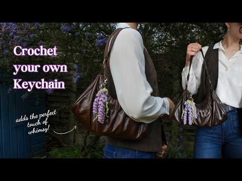 Crochet a Wisteria Keychain (a SLOW tutorial!)