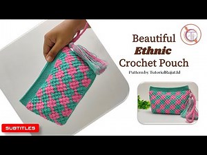 Beautiful Ethnic Crochet Pouch Tutorial Easy for Beginners | Crochet