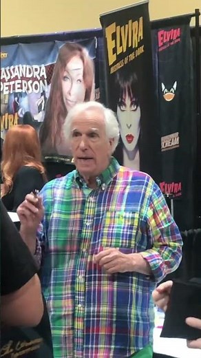 HENRI WINKLER and ELVIRA ( CASSANDRA PETERSON) at MIDSUMMER SCREAM EXPO
