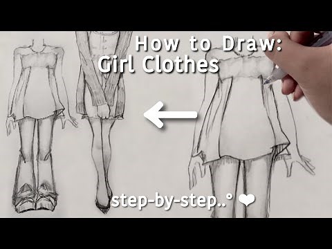 How to Draw “Cute” Clothes Girl Outfits | tutorials for beginners | step-by-step
