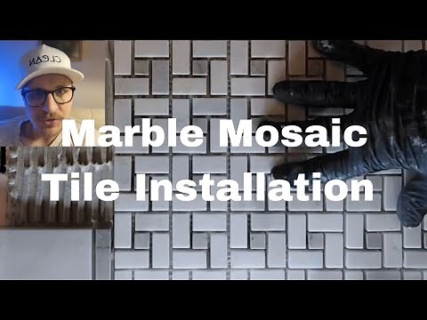 Installing MARBLE MOSAIC TILE over Ditra Heat || Tile trips, tricks, and commentary.