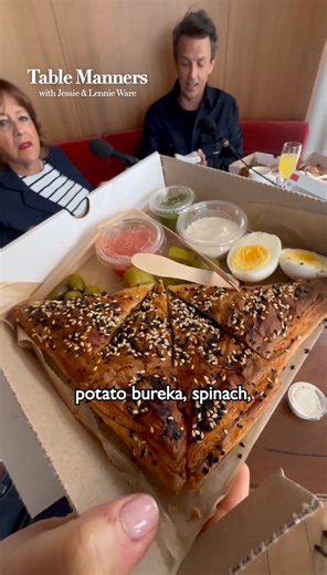 21K views · 153 reactions | On the menu for Seth Meyers - a delicious brunch delivery from Buba’s Bureka and some gorgeous babka from Bread Balers. The perfect meal for our last NYC episode of the season! x | Table Manners with Jessie & Lennie Ware | Facebook