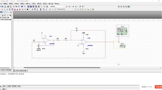 multisim频率幅值可调信号发生器