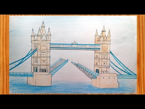 How to Draw London Tower Bridge Step by Step