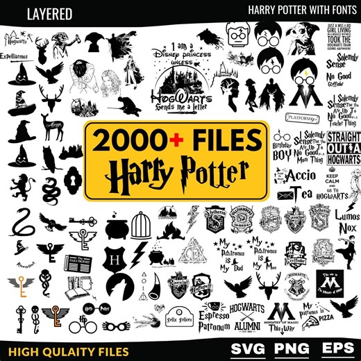 Wizard School SVG Bundle, Magic Creatures, Potions Clipart (digital Download - Etsy