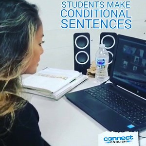 The online English classes with #ConnectEnglish are effective and of course affordable! Teacher Dana teaches important #grammar to her level 3 students. The lesson is conditional sentences. Here is an example: If you join Connect English, you will enjoy learning a lot. Contact us to learn more! www.ConnectEnglish.edu | Connect English, San Diego