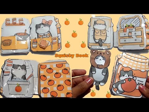 My first orange jam squishy book | Diy Orange Squishy Book