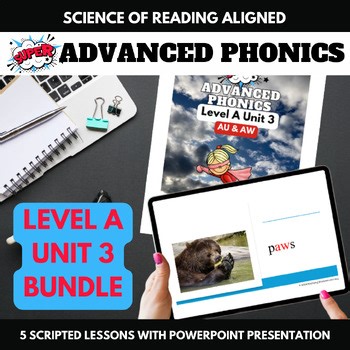 2nd Grade Phonics Bundle, Diphthongs AU & AW, Science of Reading, Dipthongs