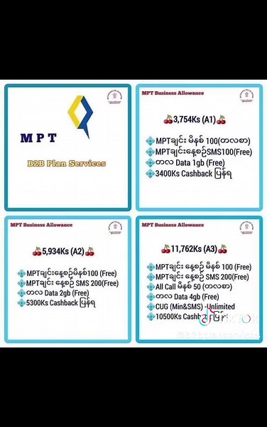 MPT B2B Plan Services in Myanmar
