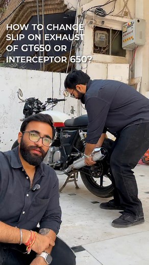 141K views · 81 comments | How to install a slip on exhaust on your interceptor 650 or gt650! ( slip on exhaust, gt650 exhaust, interceptor 650 exhaust, exhaust change) | Aakash Dhawan | Facebook