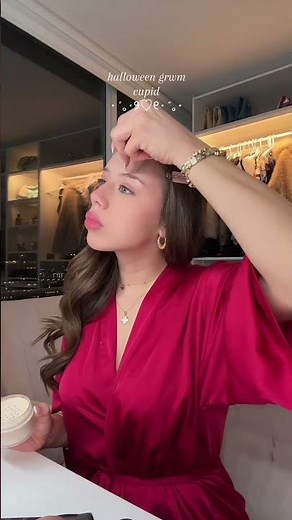 CUPID COSTUME MAKEUP LOOK ♥️👼🏼🪽 #cupidmakeup #cupidcostume #halloweenmakeup