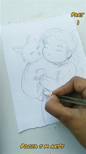 Cute Girl Water Colour Painting New Comment the art work #art #drawing #painting #youtube #shorts