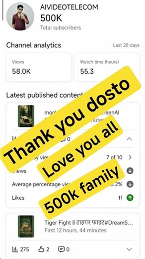 500k family complete👌💯