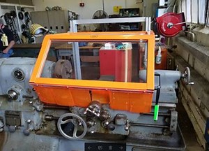 Hinged Lathe Safety Guard, Floor-Mount / Rear-Mount - Custom-Built