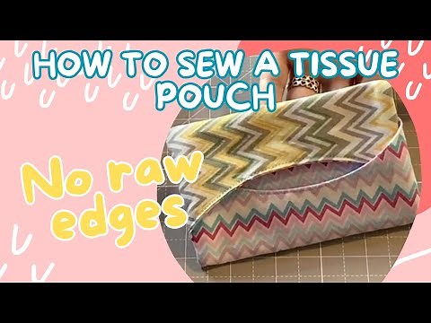 DIY Travel Pocket Tissue Pouch with Curved Opening and French Seams | Easy Beginner Sewing Project
