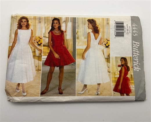 Vintage Butterick 4445 Sewing Pattern, Misses Size 6,8,10,12, Cut to Size 12, Complete - Etsy