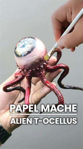 Tutorial express: Criatura alienigena de ALIEN EARTH con Papel Mache paso a paso #art #alien
