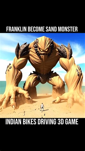 Franklin become sand monster 💥 indian bikes driving 3D 🤯| #ibd3d #shorts #gaming #gta5