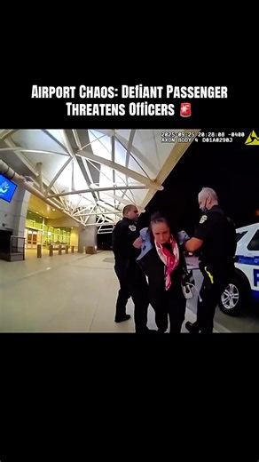 Airport chaos unfolds when a defiant passenger refuses to cooperate with officers and threatens to bite and kick while being escorted to a police vehicle. 🚔 During a search, authorities discover several small bottles of wine, escalating the situation and resulting in charges of battery on a law enforcement officer and disorderly intoxication. What started as a disturbance quickly turned into a serious arrest. 😳✈️ #airportdrama #policebodycam #airportincident #lawenforcement #disorderlyconduct