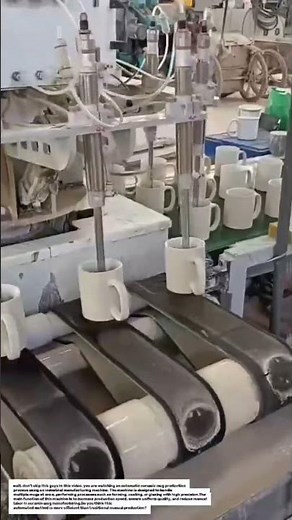 Automatic Ceramic Mug Production Line | Manufacturing Education Video.
