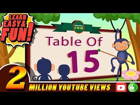 15-x1=15 Multiplication,Table of Fifteen Tables Song Multiplication Time of tables - MathsTables