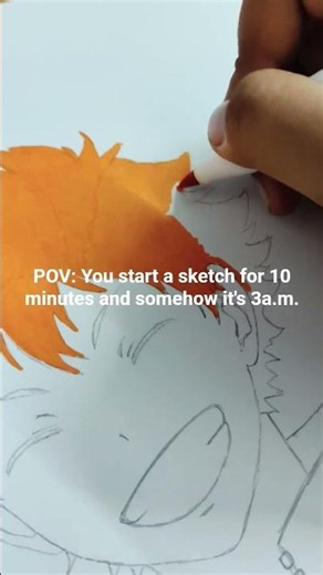 You start a sketch for 10 minutes and somehow it's 3a.m. #artcommunity #art #drawing #artist #fyp