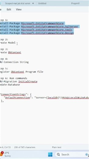 how to connect asp.net with database | asp.net core tutorial | #dotnetcore | #viralvideo #ytshorts