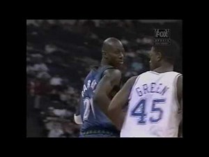 Kevin Garnett - Wolves at Mavs - 1998 (5 DUNKS)