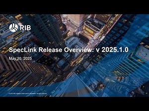 SpecLink Cloud Release v2025.1.0 Webinar