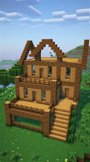 Minecraft Beginner Survival Hut #minecraft #minecraftbuildingtutorial #minecraftbuilding