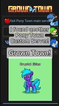 ⚠️I found a new custom server !! Grown Town | Pony Town Custom Servers #tiktok #mlp #ponytown