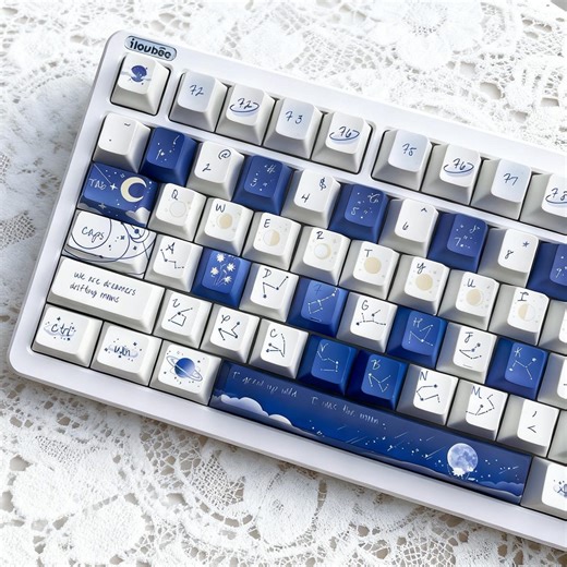 Stars & Moon Constellations Theme Keycap Set, Cherry/xda/moa/soa Profile Pbt Keycaps, Mechanical Keyboard Keycaps, Gifts for Gaming Lovers - Etsy