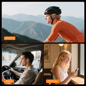 Wireless Headphones,3 in 1 Bluetooth Headphones Translator Device for iOS and Android,Best Earbuds For Phone Calls,Earbuds Wireless, Grey