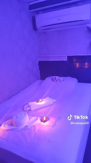 Relaxing Ambiance in a Dimly Lit Massage Room
