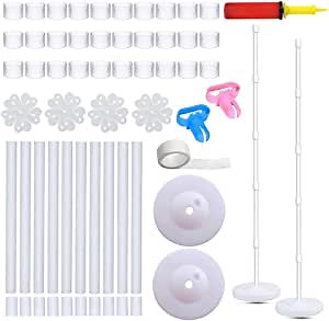 SAKOLLA Balloon Column Stand Kit with Base - 2 Set Balloon Tower Stand Decoration for Birthday Party, Baby Shower, Wedding, Graduation Party Decorations