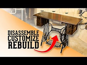 Singer Sewing Machine Stand - Antique Makeover