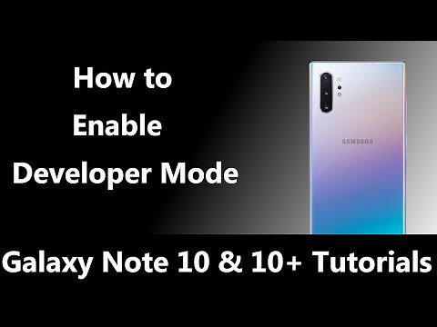 Galaxy Note 10 | Enabling Developer Mode | Developer Options Menu