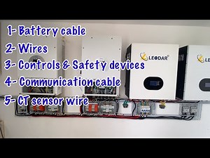 Wires, cables, safety devices and controls for 16kw DEYE parallel function solar power set up!