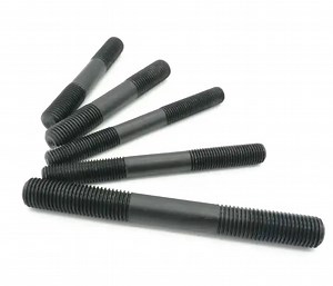 [Hot Item] Carbon Steel Grade 8.8 Black Finish Double Thread End Studs Bolt for Pipe Flange Connection