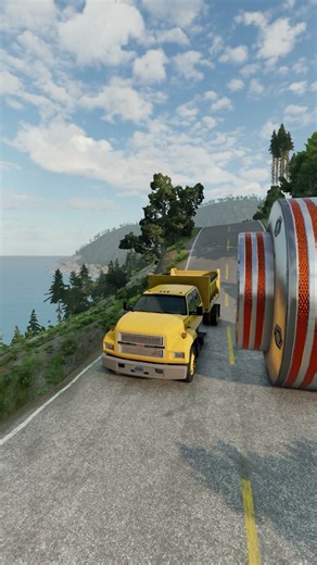 Retro Cars Survive | Dump Truck Fails #beamngdrive #shorts