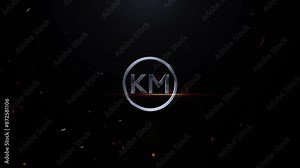 Typography KM 3D Letter Logo Animation, Cinematic Km mk Logo Videos For You