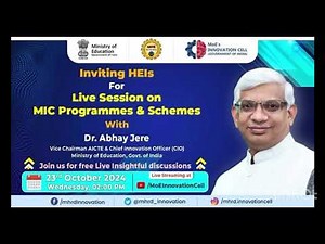 Live Session on MIC Programm and Scheme @ CCE-CGC-Jhanjeri