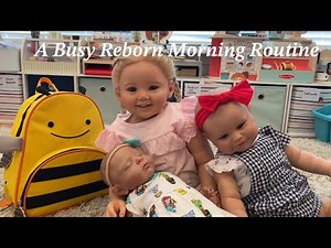 Morning Routine with a toddler and 2 babies/reborn doll roleplay